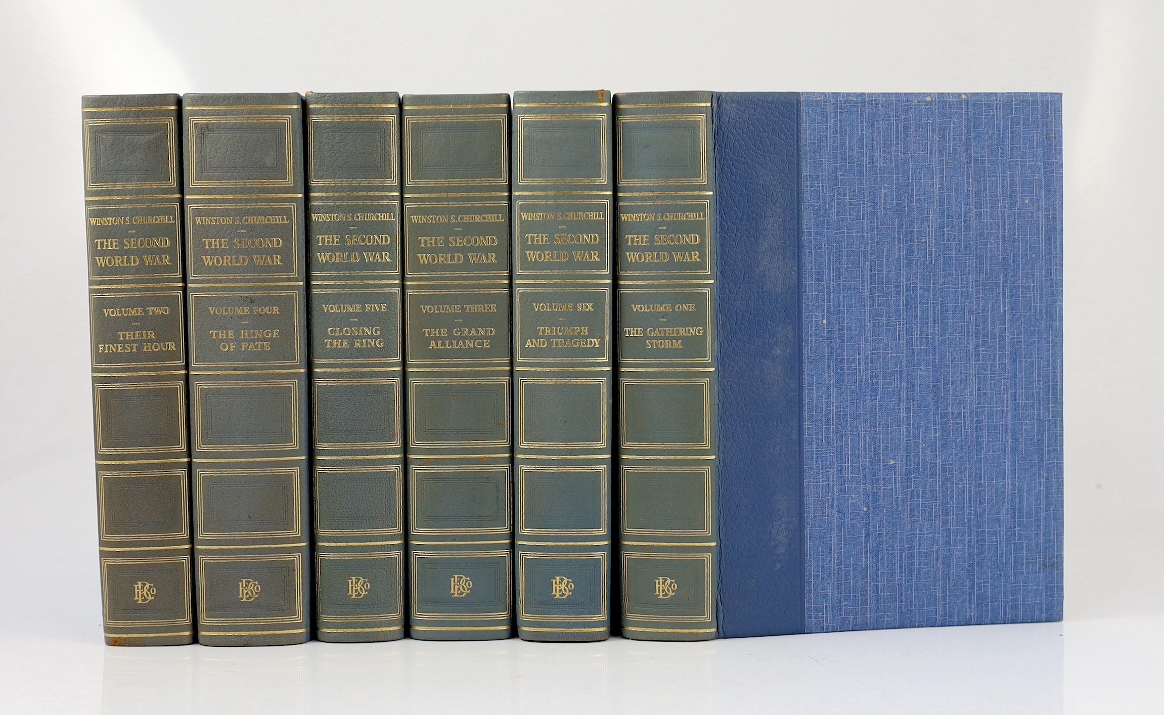 Churchill, Sir Winston Spencer - The Second World War 'Chartwell' Edition, 6 vols. num. photo plates and sketch maps (some coloured and folded)